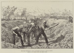 The Nile Expedition, Royal Engineers building a Fort at Korti by William Barnes Wollen